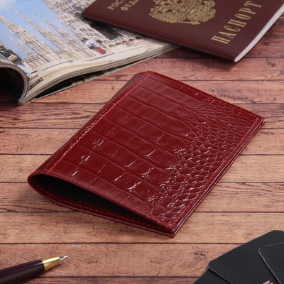 Обложка на паспорта, красный кайман