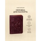 Обложка для паспорта, цвет бордовый - фото 10137871