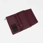 Кошелёк женский на магнитах, цвет бордовый - фото 21929723