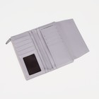 Кошелёк женский на магнитах, цвет светло-серый - фото 21930036