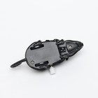 Мышь заводная бархатная, 12 см, чёрная - Фото 4