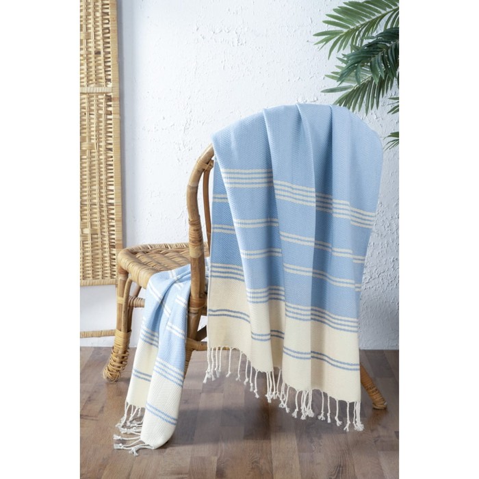 Набор полотенeц Zigzag, размер 38х68 см, 2 шт, цвет светло-синий