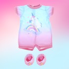 Пижама для кукол «Единорог», 40-44 см, 2 вещи, текстиль, на липучках - фото 7108794
