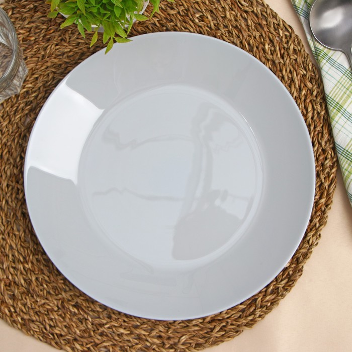 Тарелка плоская Lillie Granit, d=25 см, цвет серый - Фото 1