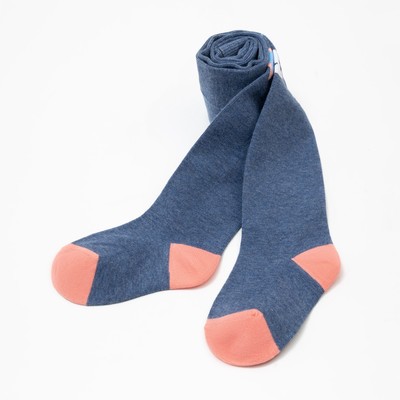 Колготки детские, синий меланж, рост 92-98 см