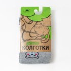 Колготки детские "Зоопарк", цвет серый меланж, рост 98-104 - фото 54740581