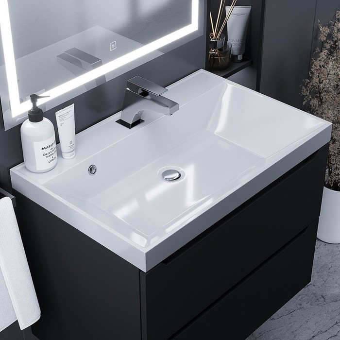 Раковина Uperwood Classic, мебельная, 70 см, прямоугольная - Фото 1