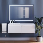 Тумба под раковину Uperwood Tanos, 120 см, подвесная, левая, белая/графит - Фото 1