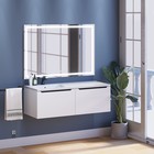 Тумба под раковину Uperwood Tanos, 120 см, подвесная, левая, белая/графит - Фото 2