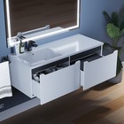 Тумба под раковину Uperwood Tanos, 120 см, подвесная, левая, белая/графит - Фото 4