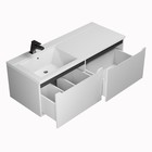 Тумба под раковину Uperwood Tanos, 120 см, подвесная, левая, белая/графит - Фото 6