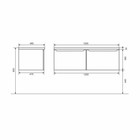 Тумба под раковину Uperwood Tanos, 120 см, подвесная, левая, белая/графит - Фото 7