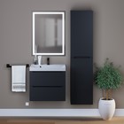 Тумба под раковину Uperwood Tanos, 60 см, подвесная, черная - Фото 7