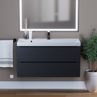 Тумба подвесная Uperwood, с раковиной Uperwood Tanos 100, цвет чёрный - Фото 1