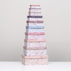 Набор коробок 10 в 1 "Модная" ,30,5 х 20 х 12,5 12 х 7 х 4 см - фото 21931122