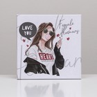 Подарочная коробка "LOVE YOU",квадратная ,19 х 19 х 12 см 9305554 - фото 14131163