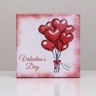 Подарочная коробка "Valentine's Day",квадратная ,19 х 19 х 10 см - фото 24469987