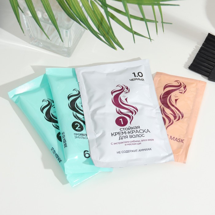 Крем-краска для волос Rowena Soft Silk 1.0 черный, 135 мл 32249