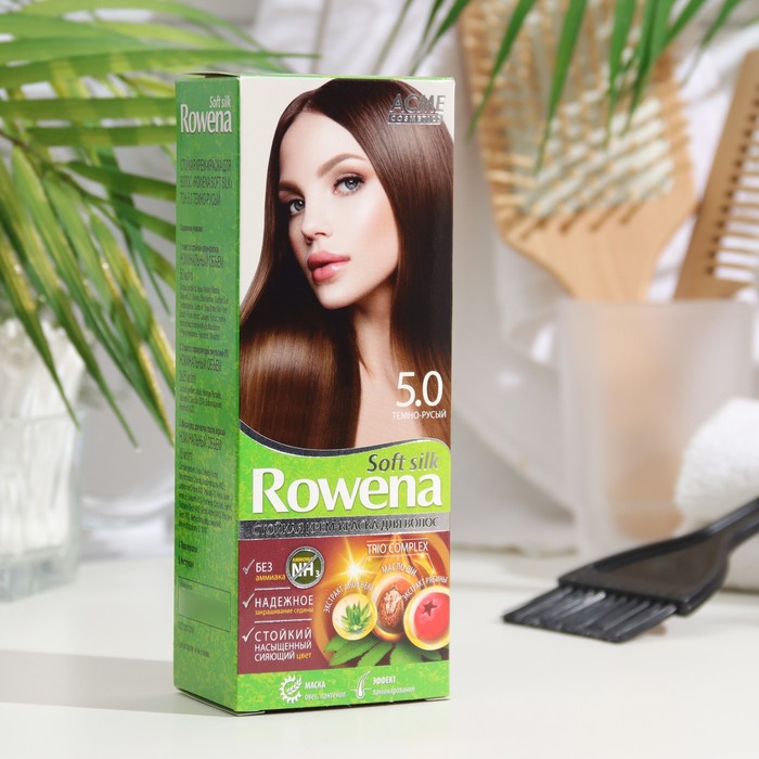 Крем-краска для волос Rowena Soft Silk 5.0 темно-русый, 135 мл - Фото 1