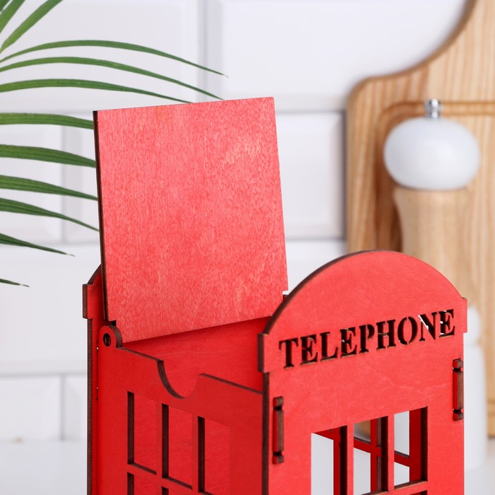 Чайный домик "TELEPHONE", 21,5х10,4х10,4 см, фанера - фото 1898803405