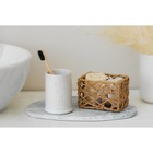 Стакан для зубных щёток SAVANNA «Бэкки», белый - Фото 4