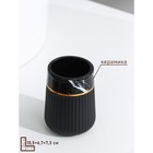 Стакан для зубных щёток SAVANNA Grace, чёрный 9399975