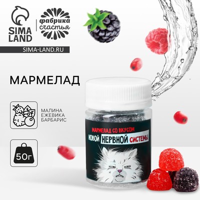 Мармелад в банке «Нервная система», вкус: ягодный, 50 г.