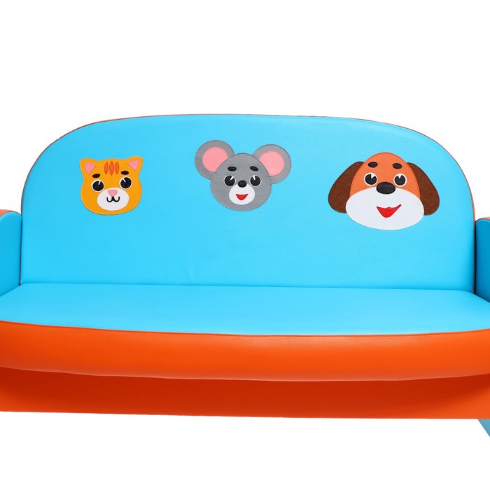 Комплект мягкой мебели «Агата. Домашние животные», голубо-оранжевый - фото 1886990301