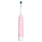 Электрическая зубная щётка Pioneer TB-1021, детская, 1 сменная насадка, цвет розовый с белым   94105 - фото 301187045