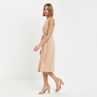 Платье миди женское с поясом MINAKU: Casual collection, бежевое, размер 46 - Фото 2