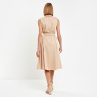 Платье миди женское с поясом MINAKU: Casual collection, бежевое, размер 46 - Фото 3