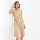 Платье миди женское с поясом MINAKU: Casual collection, бежевое, размер 46 - Фото 7