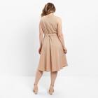 Платье миди женское с поясом MINAKU: Casual collection, бежевое, размер 48 - Фото 3