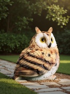 Садовая фигура из полистоуна «Филин», 14×13×11 см - Фото 3