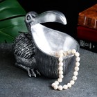 Подставка для мелочей "Пеликан" серебро, 23х12х18см - фото 4765283