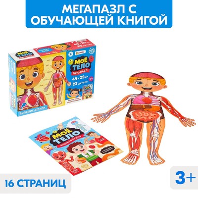 УЦЕНКА Набор «Моё тело»: мегапазл с обучающей книгой