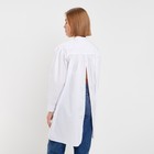 Блузка женская с воротником стойка MINAKU: Casual collection цвет белый, р-р 40 - Фото 3
