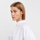 Блузка женская с воротником стойка MINAKU: Casual collection цвет белый, р-р 40 - Фото 5