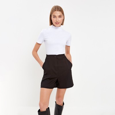 Шорты женские MINAKU: Casual collection, чёрные, размер 40