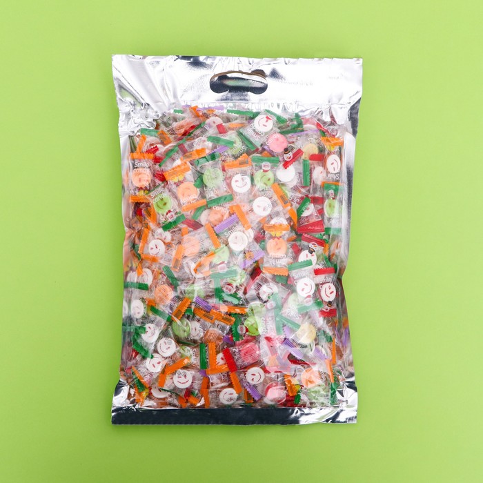 Карамель леденцовая Smile Candy микс (лимон, клубника .манго, арбуз), 1 кг