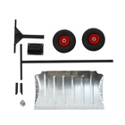 Движок для уборки снега, оцинкованный ковш 43×75 см, металлическая планка, на колёсах, металлический черенок, с ручкой - Фото 16