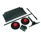 Движок для уборки снега, оцинкованный ковш 43×75 см, металлическая планка, на колёсах, металлический черенок, с ручкой - Фото 20