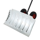 Движок для уборки снега, оцинкованный ковш 43×75 см, металлическая планка, на колёсах, металлический черенок, с ручкой - Фото 9