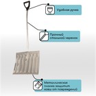 Лопата для уборки снега, алюминиевый ковш 428×375 мм, металлическая планка, алюминиевый черенок, с ручкой - Фото 3