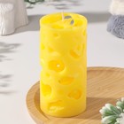 Свеча ароматическая декоративная "Ажурная", желтый, 6х12 см, дыня - фото 1458514
