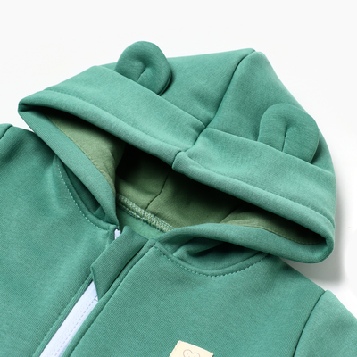 Комбинезон детский с капюшоном «Крошка Я» BASIC LINE, зелёный, рост 80-86 см