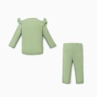 Костюм: джемпер и леггинсы Крошка, Я BASIC LINE, рост 62-68 см, зелёный - Фото 7