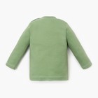 Футболка с длинным рукавом Крошка, Я BASIC LINE, рост 68-74 см, зелёная - фото 109437442