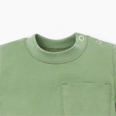 Футболка детская «Крошка Я» BASIC LINE, зелёная, рост 62-68 см