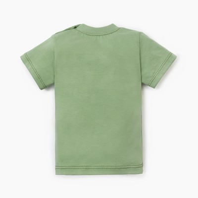 Футболка детская «Крошка Я» BASIC LINE, зелёная, рост 62-68 см